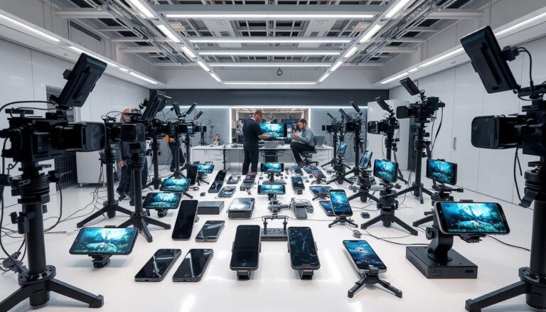 Teste de câmeras de celular